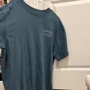 American Eagle Outfitters Teal Graphic Tee
